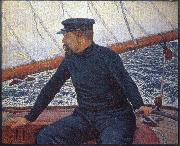 signac on his boat, Theo Van Rysselberghe